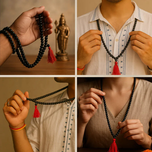 Premium Original Karungali Malai - Natural Black Ebony Wood