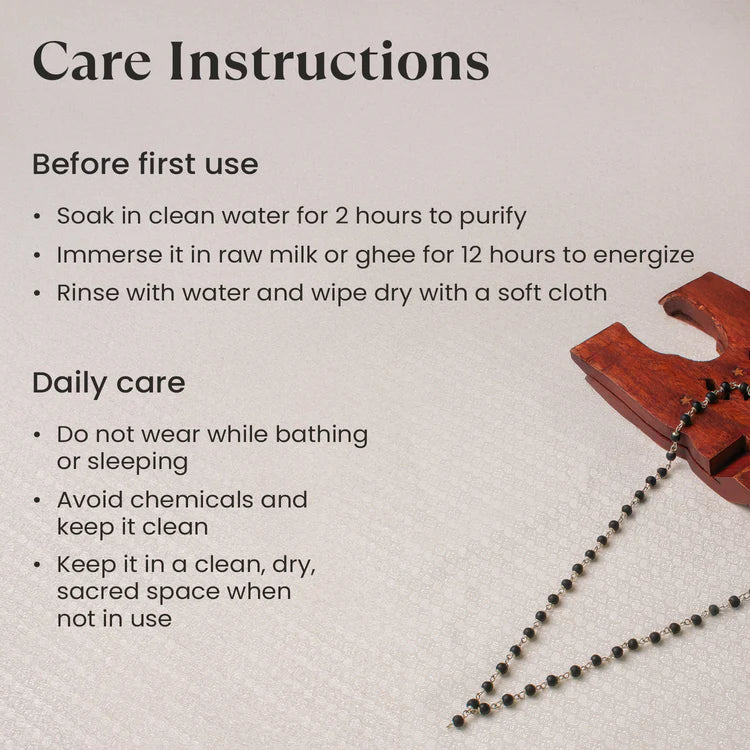 Original Karungali Malai and Chain Bracelet Combo with Silver cap