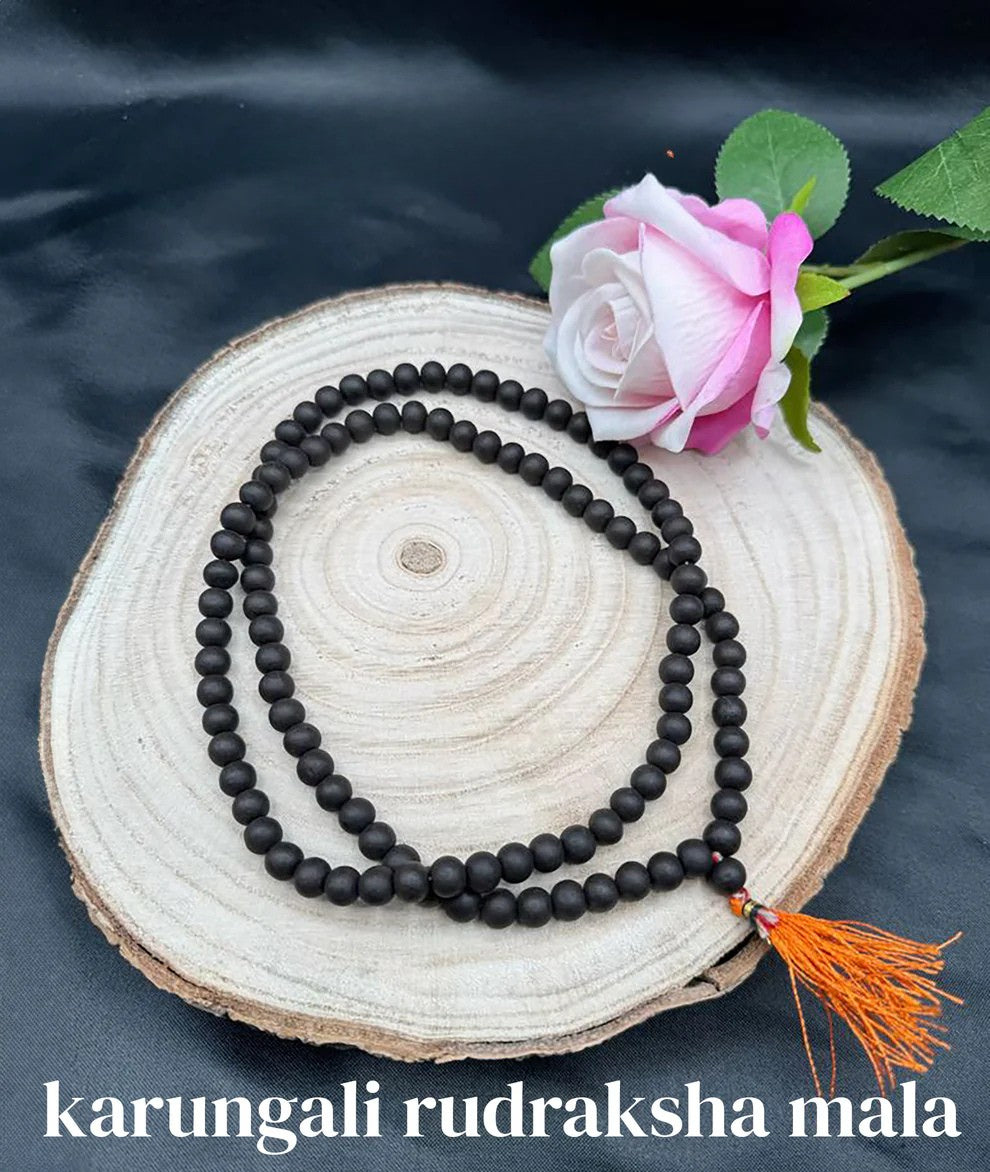 Premium Original Karungali Malai - Natural Black Ebony Wood