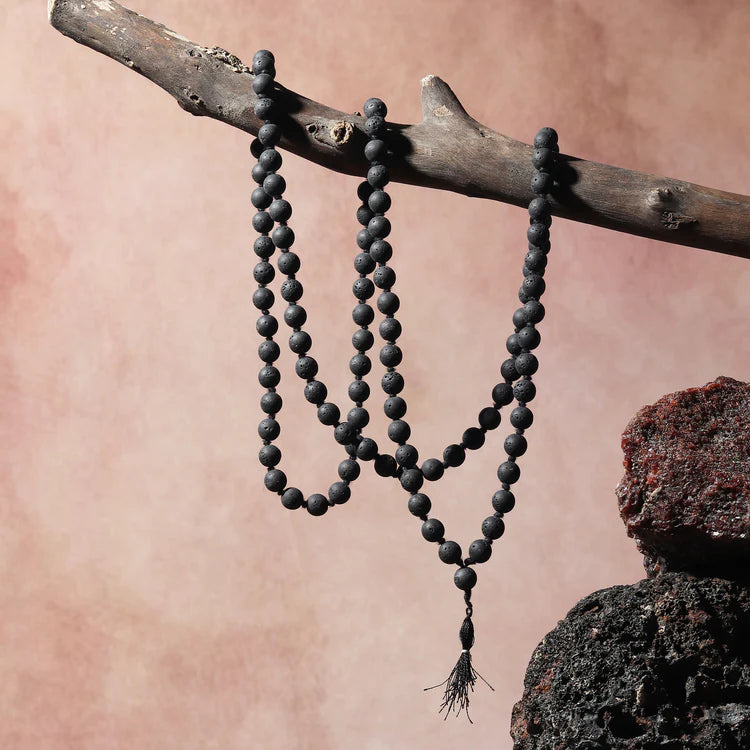 Jwala Mukhi Mala - Volcano Lava Stone